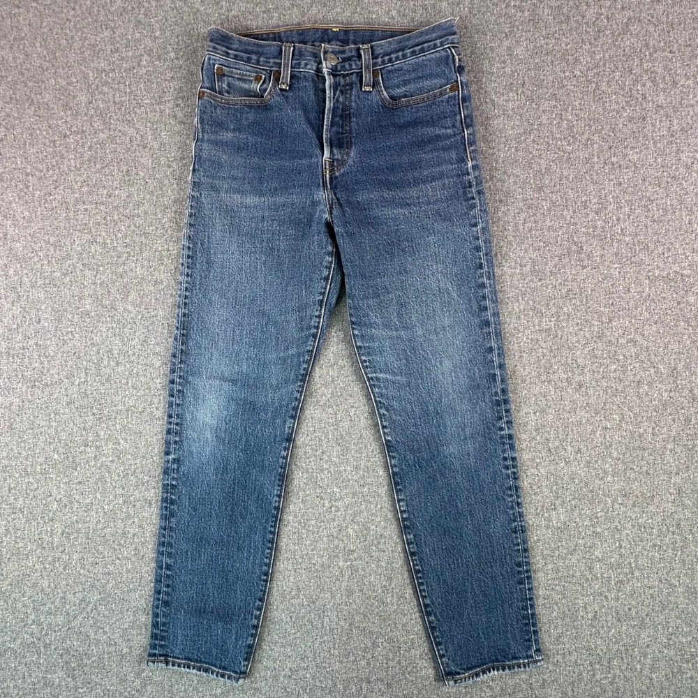 Levi's Jeans Womens 27 501 Skinny Blue Button Fly Stretch Denim High Rise
